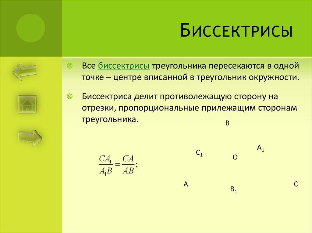 Биссектрисы