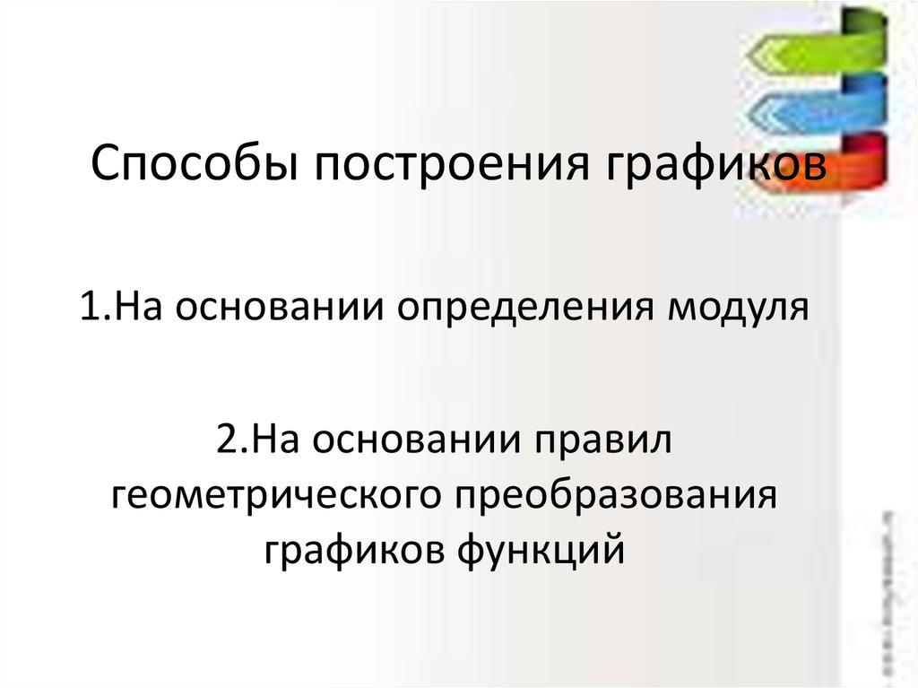 Способы построения графиков