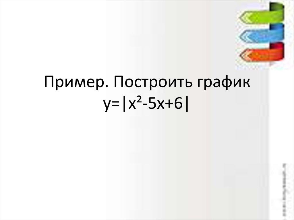 Пример. Построить график y=|x²-5x+6|