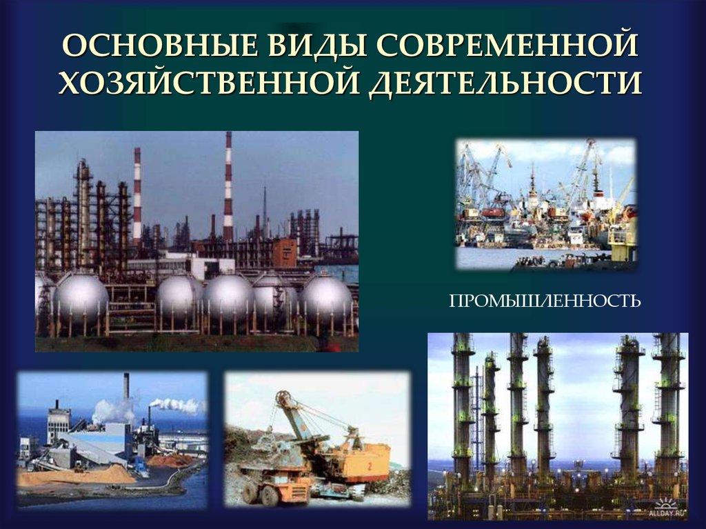 ОСНОВНЫЕ ВИДЫ СОВРЕМЕННОЙ ХОЗЯЙСТВЕННОЙ ДЕЯТЕЛЬНОСТИ