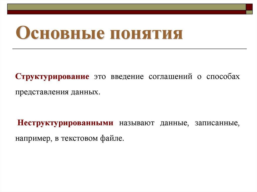 Основные понятия