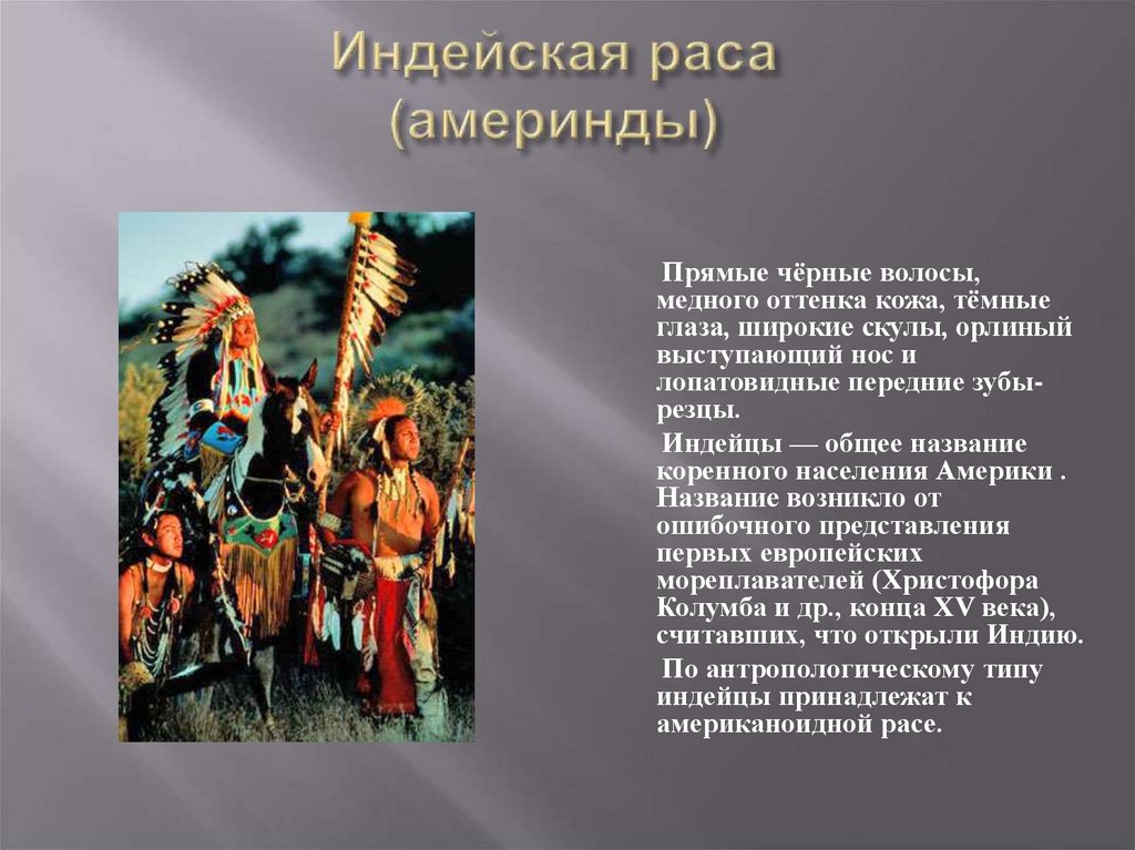 Индейская раса (америнды)