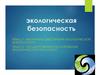 Механизмы обеспечения экологической безопасности. Государственное регулирование экологической опасности