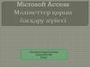 Microsoft Access Мәліметтер қорын басқару жүйесі