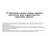 Критерии успехов и неудач проекта, жизненный цикл и фазы проекта, окружение проекта
