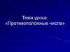 Противоположные числа