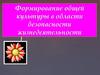 Формирование общей культуры в области безопасности жизнедеятельности