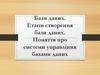 Бази даних. Етапи створення бази даних. Поняття про системи управління базами даних