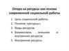 Опора на ресурсы как основа современной социальной работы