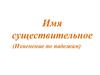 Имя существительное (изменение по падежам)