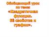 Квадратичная функция. Её свойства и график. Обобщающий урок