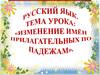 Изменение имён прилагательных по падежам