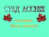 СУБД Access. Создание базы данных