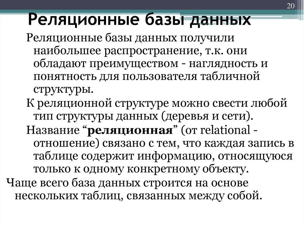 Реляционные базы данных