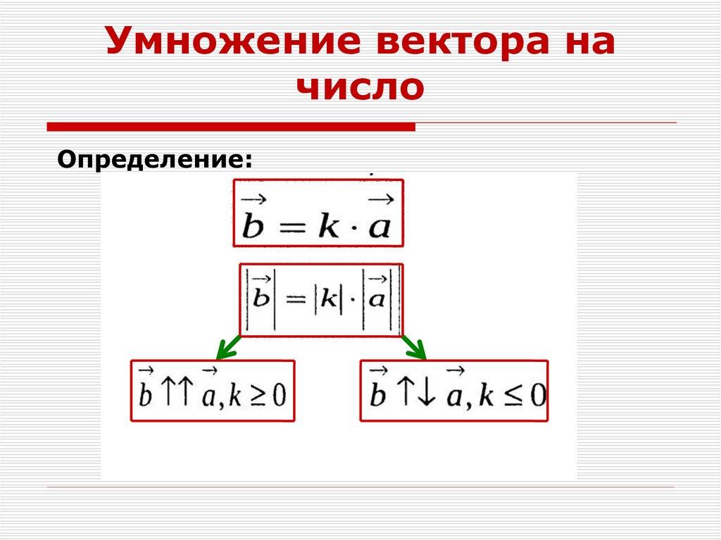 Умножение вектора на число