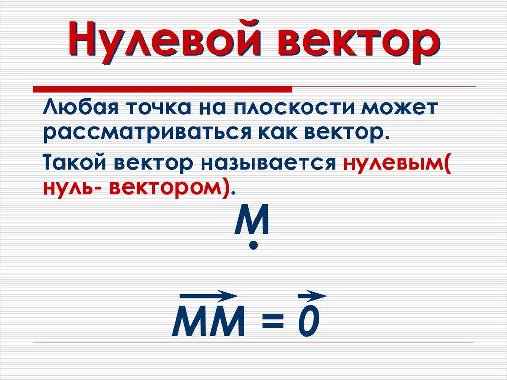 Нулевой вектор