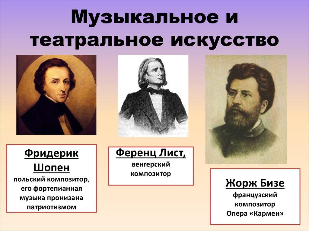 Музыкальное и театральное искусство