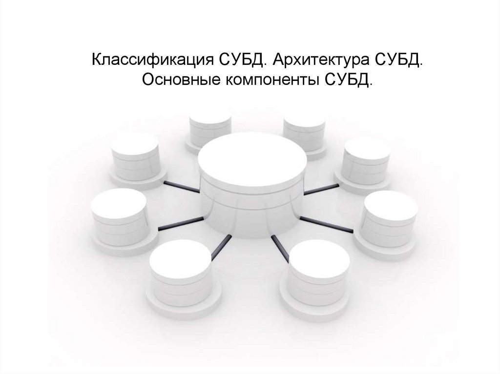 Классификация СУБД. Архитектура СУБД. Основные компоненты СУБД.