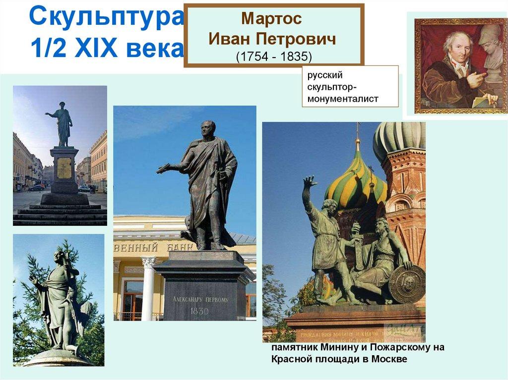 Скульптура 1/2 XIХ века