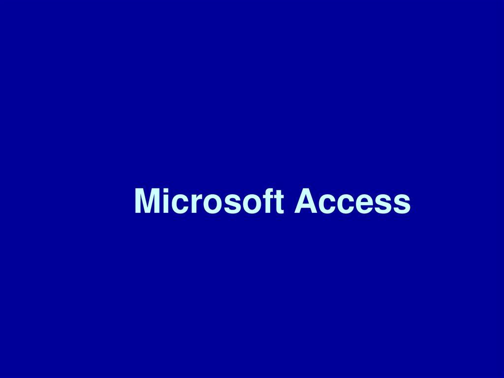 Microsoft Access  
