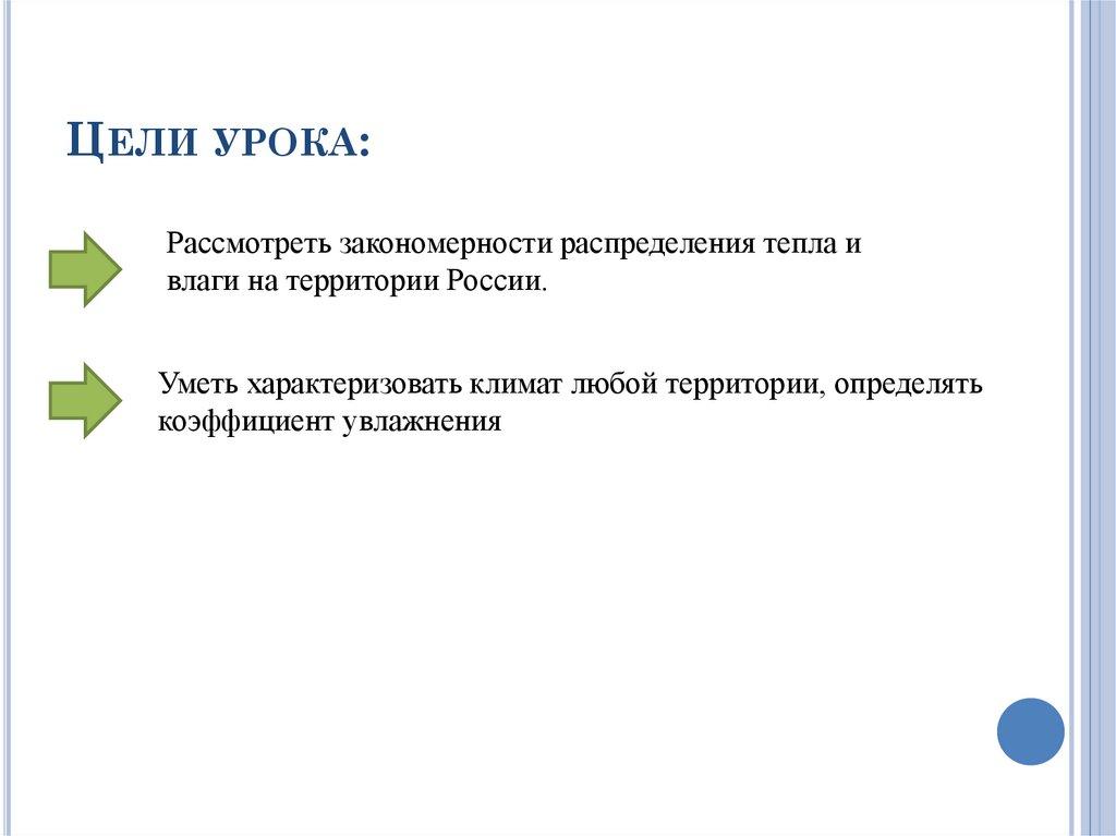 ЦЕЛИ УРОКА: