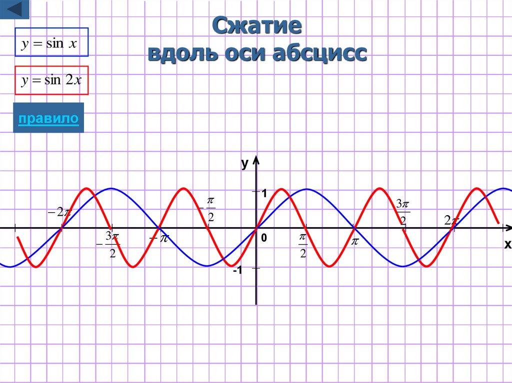 Сжатие вдоль оси абсцисс