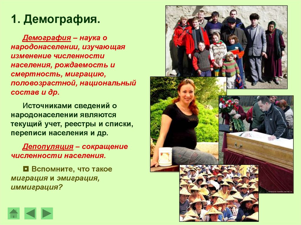 1. Демография.