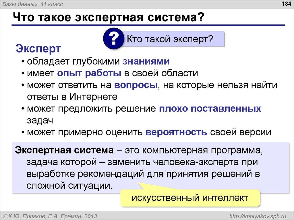 Что такое экспертная система?