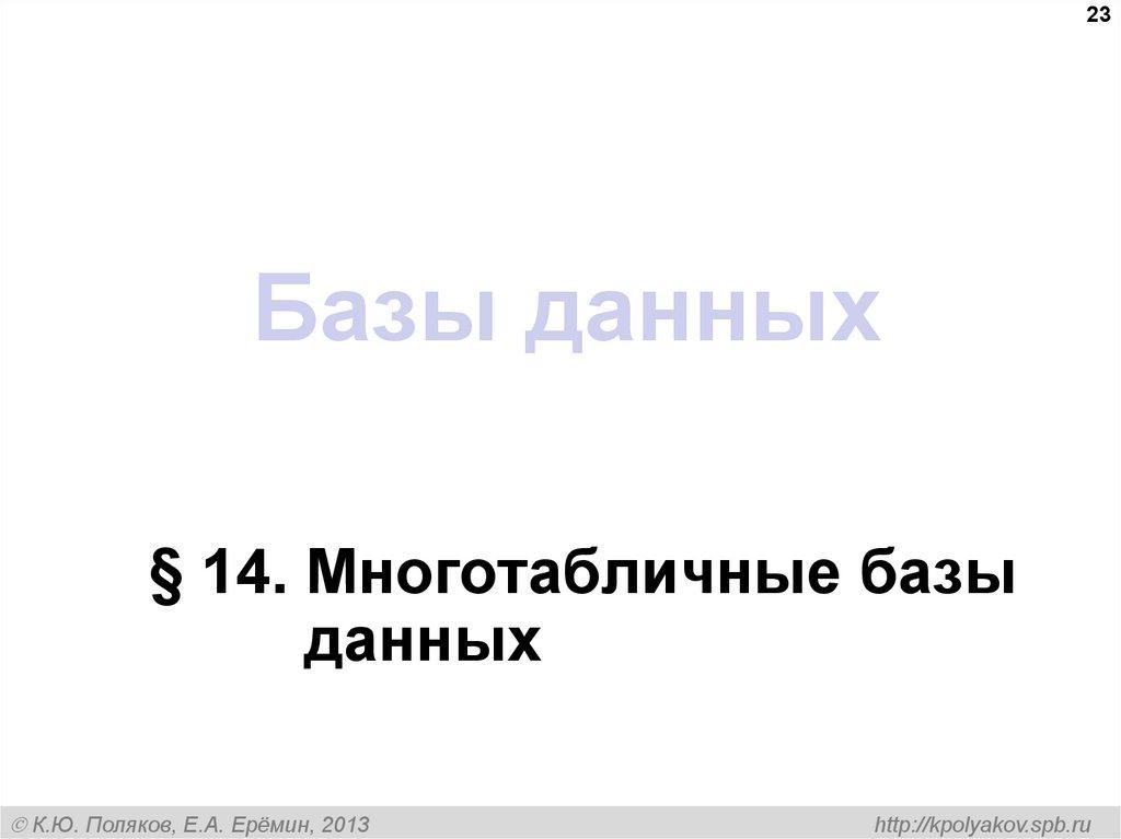 Базы данных