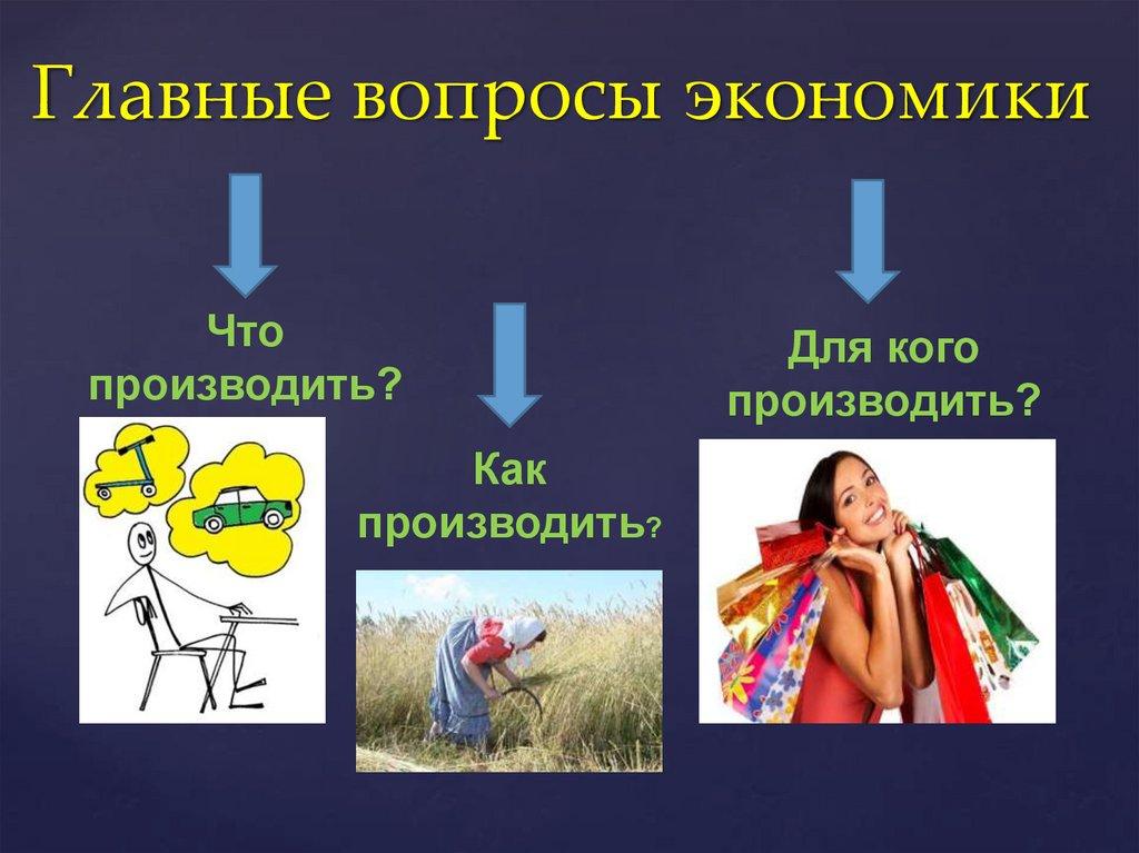 Главные вопросы экономики