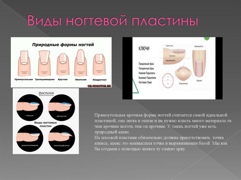 Виды ногтевой пластины