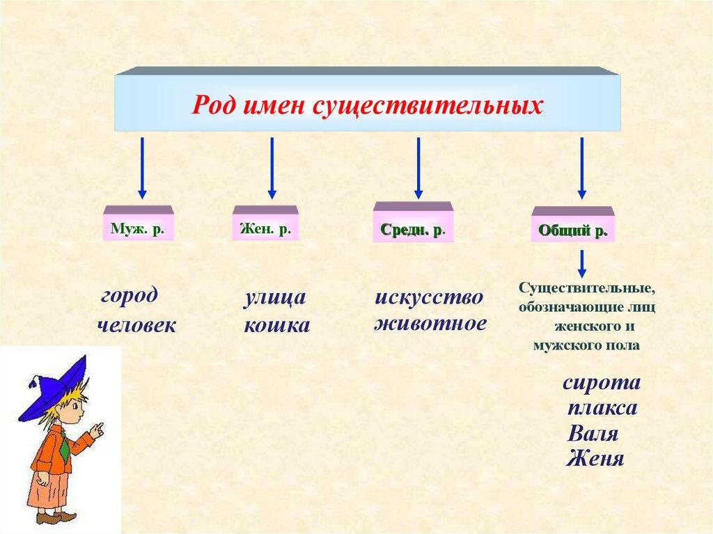 Род имен существительных