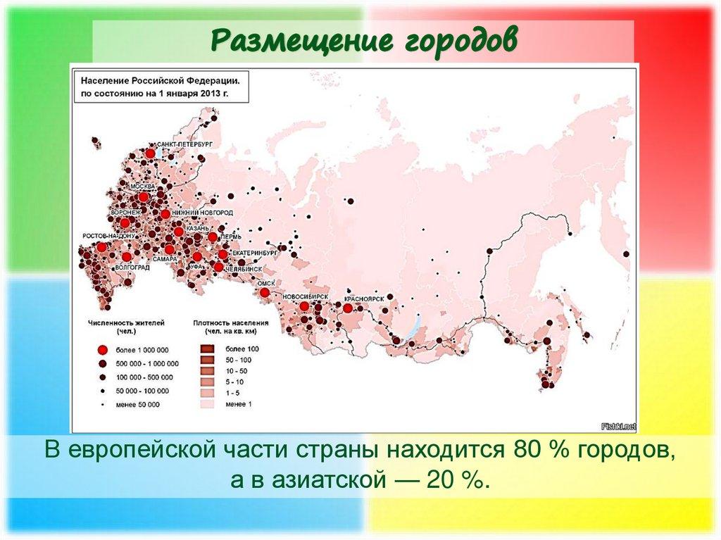 Размещение городов