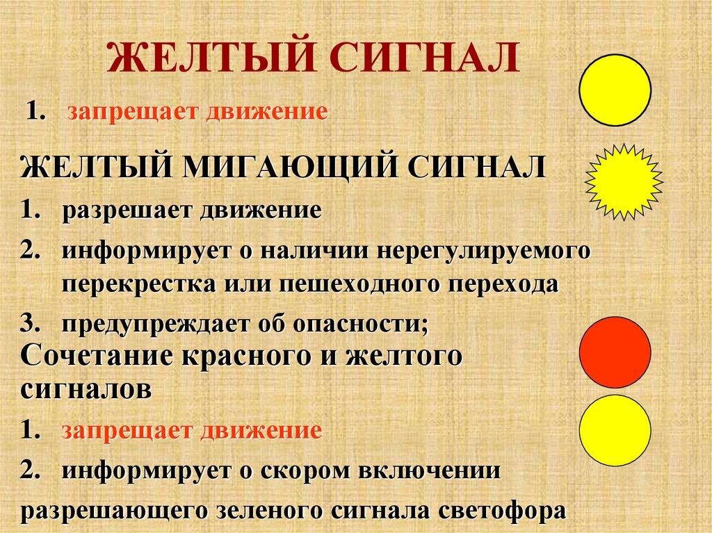 ЖЕЛТЫЙ СИГНАЛ