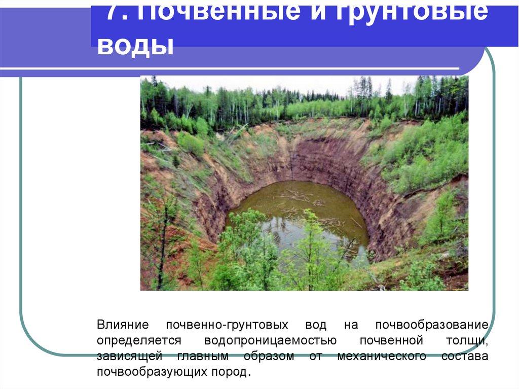 7. Почвенные и грунтовые воды