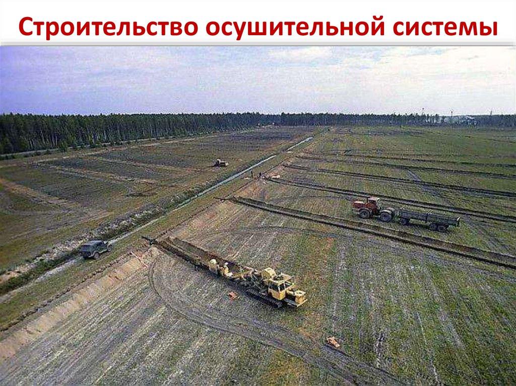 Строительство осушительной системы