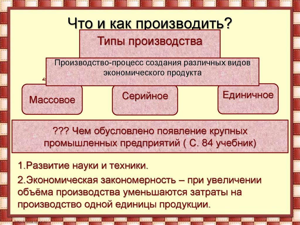 Что и как производить?