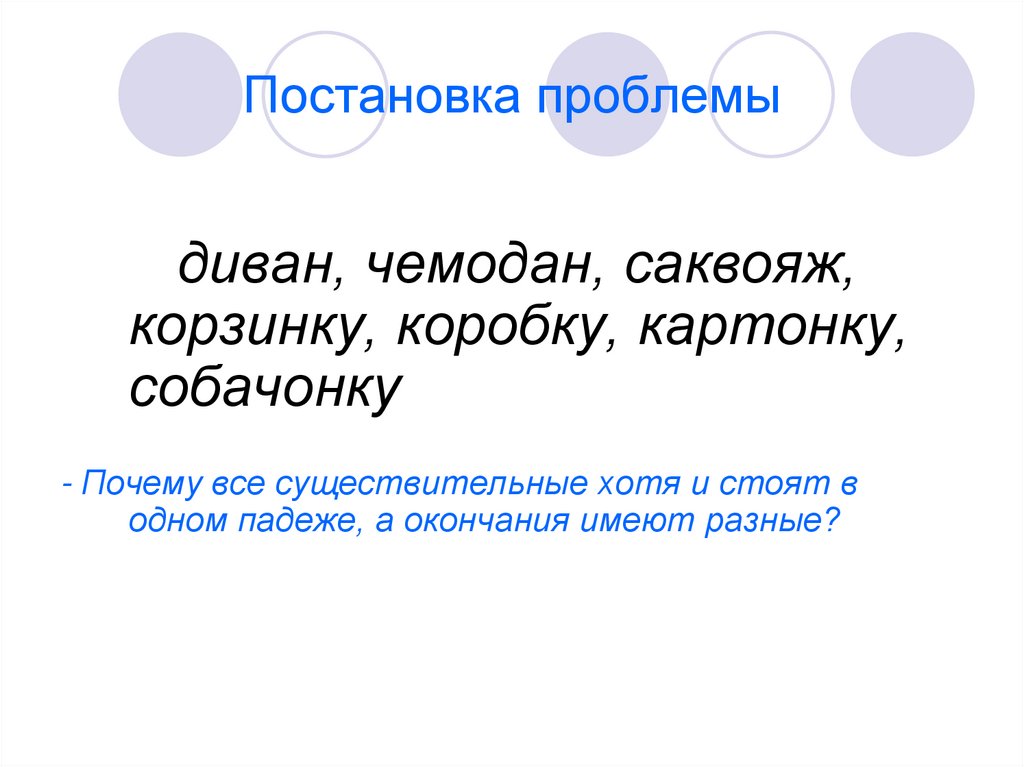 Постановка проблемы