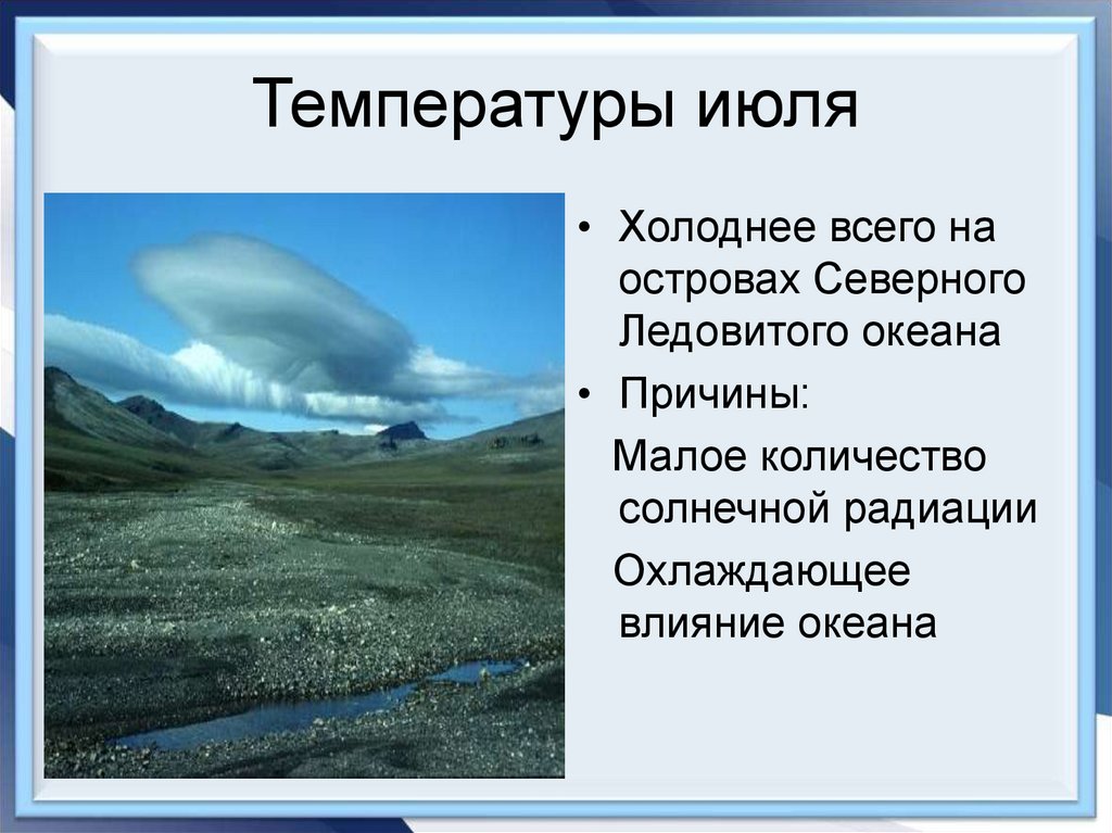 Температуры июля