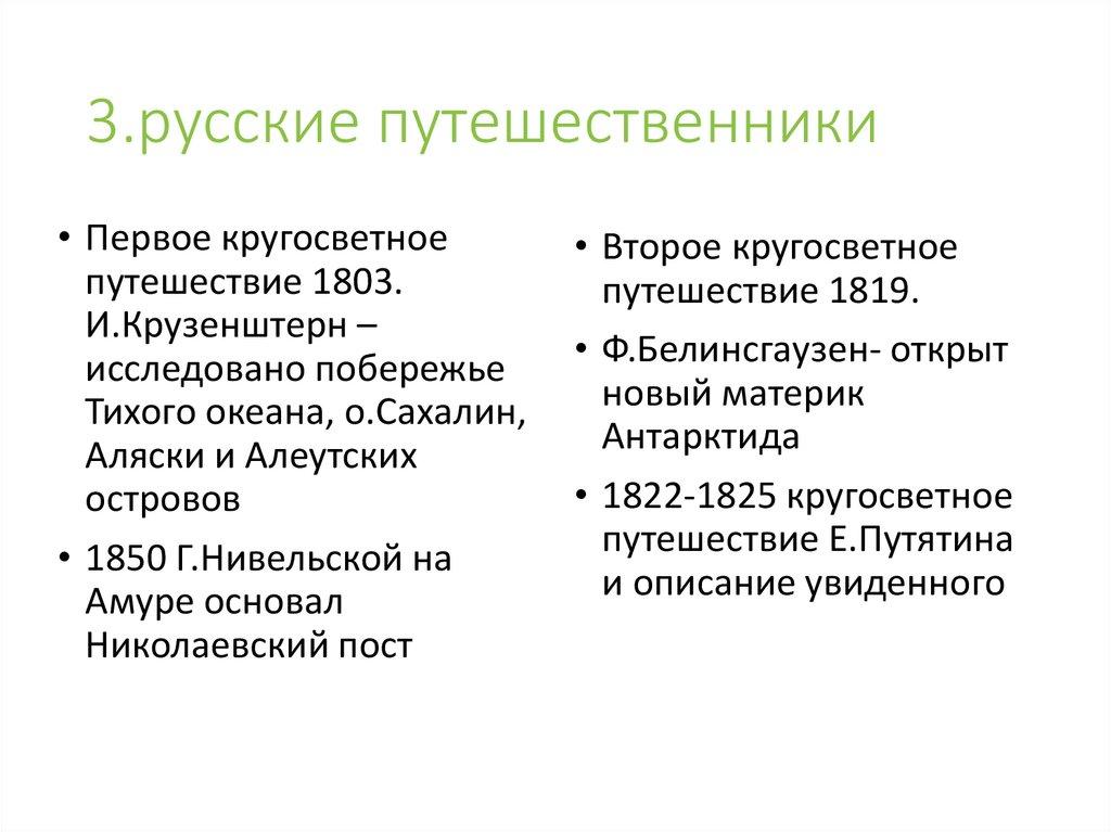 3.русские путешественники