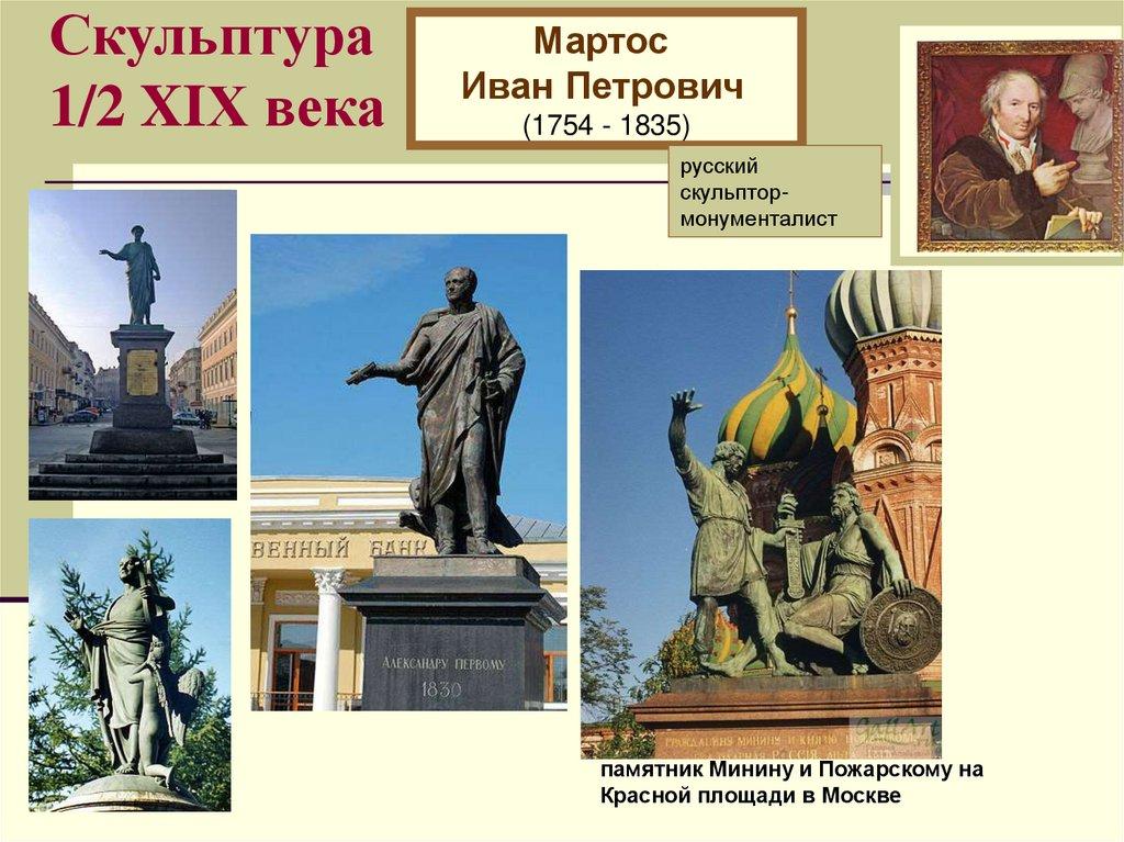 Скульптура 1/2 XIХ века