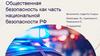 Общественная безопасность как часть национальной безопасности РФ
