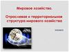 Мировое хозяйство. Отраслевая и территориальная структура мирового хозяйства