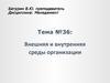 Внешняя и внутренняя среда организации