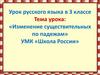Изменение существительных по падежам