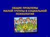 Общие проблемы малой группы в социальной психологии