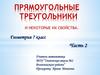 Прямоугольные треугольники и некоторые их свойства