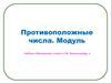 Противоположные числа. Модуль  (6 класс)