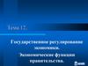 Государственное регулирование экономики. Экономические функции правительства
