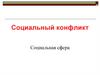 Социальный конфликт. Социальная сфера